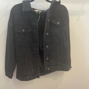 Black oversized jean jacket